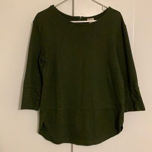 3/4 sleeve sweatshirt